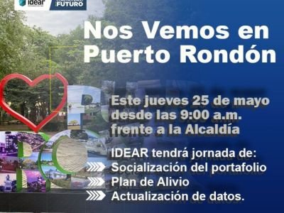 Este jueves desde las 9:00 am el IDEAR estará en Puerto Rondón