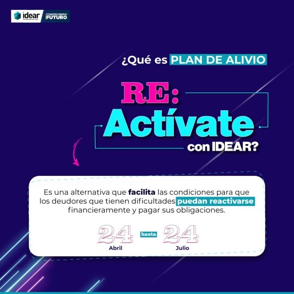 Plan de Alivio Re Actívate con IDEAR está vigente hasta este 24 de ...
